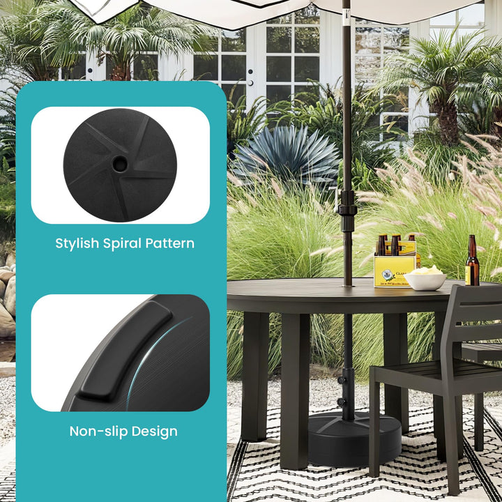 Giantex  88 lbs Fillable Umbrella Stand with 2 Adjustable Knobs &amp; 3 Adapters