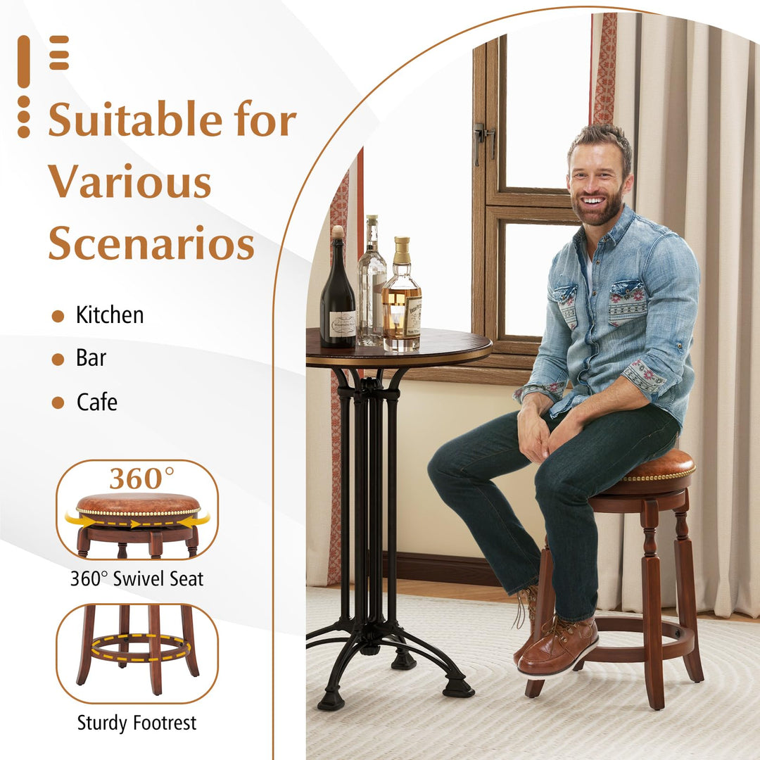 Giantex 24" /29.5" Swivel Bar Stools
