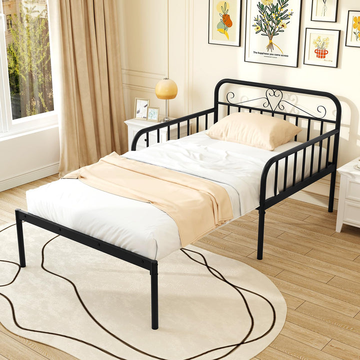 Giantex Metal Twin Bed Frame, Convertible Sofa Bed with Headboard &amp; Armrests, Pull-Out Sleeper Chair Bed