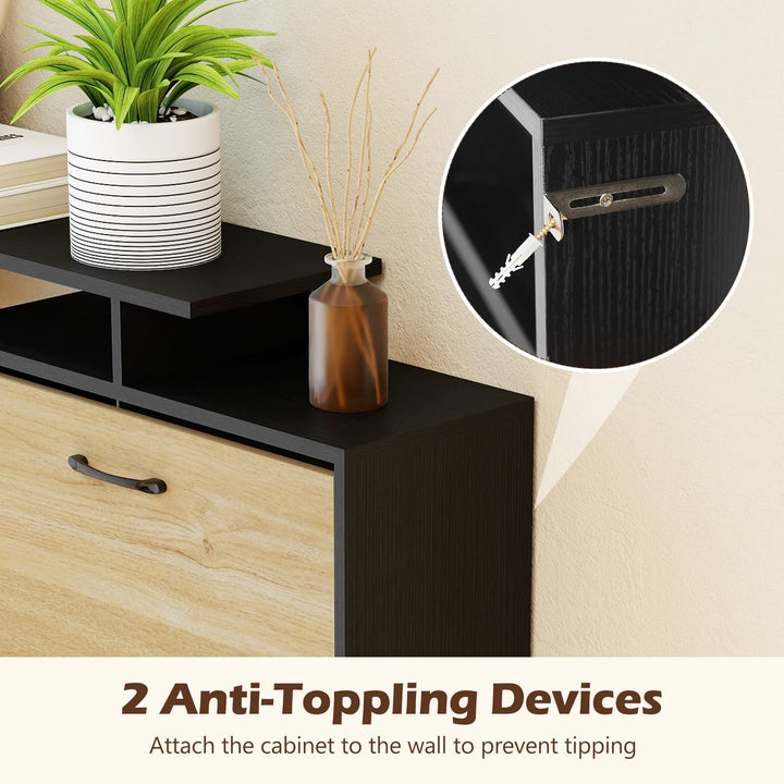 Giantex Shoe Cabinet with 3 Flip Drawers