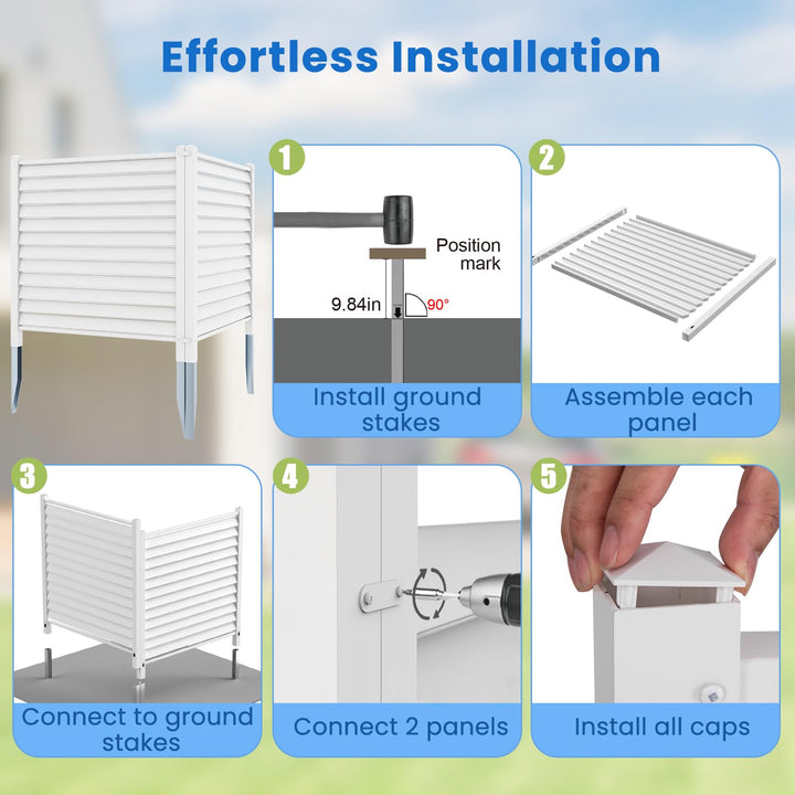 Giantex Air Conditioner Fence 2/4 Panels - 44&