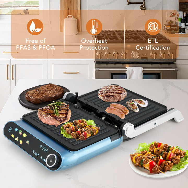 Giantex Panini Press Sandwich Maker, Electric Indoor Grill with 2 Removable &amp; Dishwasher Safe Non-Stick Plates