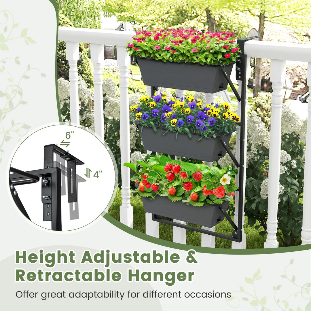 Giantex Vertical Raised Garden Bed, Hanging &amp; Wall-Mounted Planter Garden Boxes