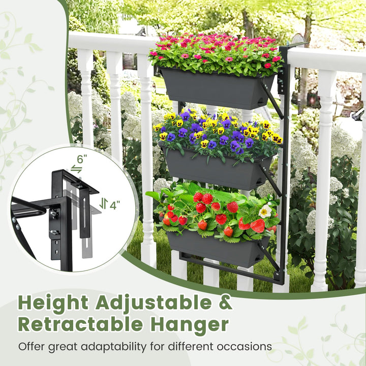 Giantex Vertical Raised Garden Bed, Hanging &amp; Wall-Mounted Planter Garden Boxes