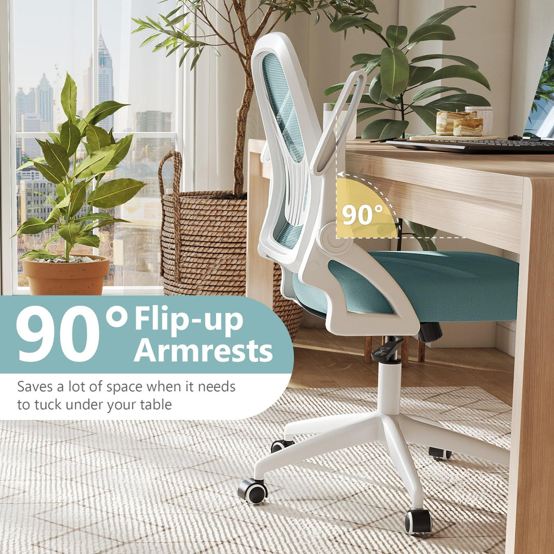 Giantex Ergonomic Desk Chair with Flip-up Arms &amp; Lumbar Support