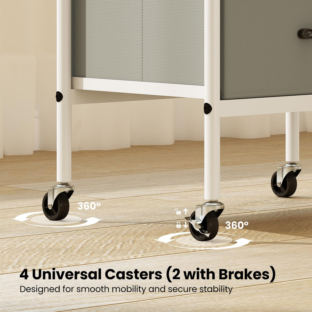 Giantex Utility Rolling Cart with Foldable Fabric Drawers