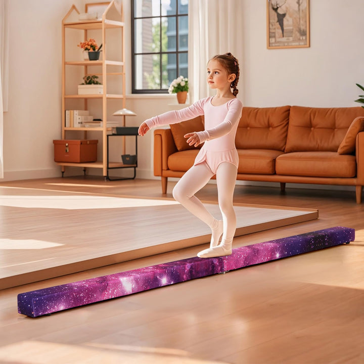 Giantex 8FT Balance Beam, Folding Gymnastics Beam w/Carry Handles