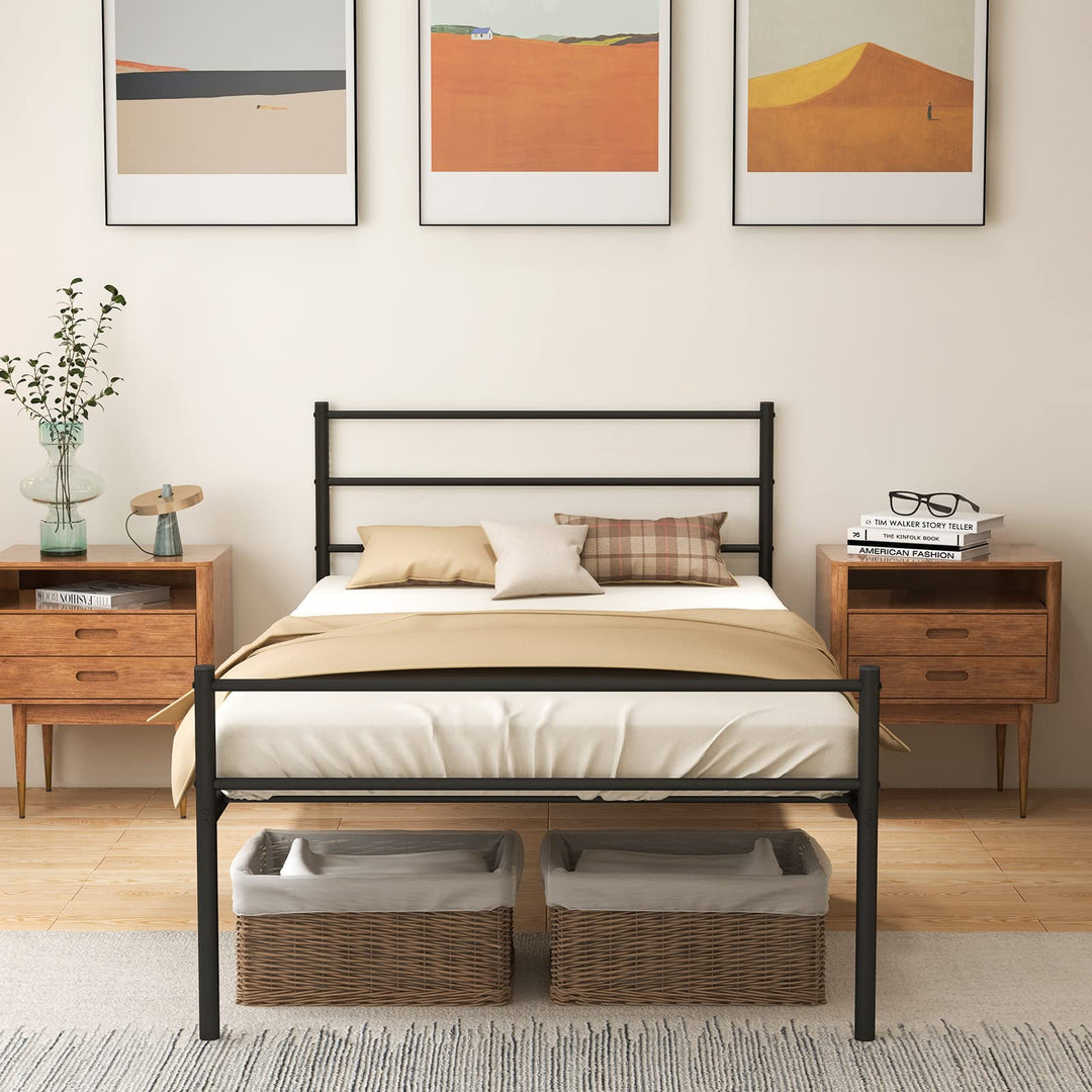 Giantex Twin Size Metal Bed Frame with Headboard &amp; Footboard, 13.5 Inch Platform Bed Frame