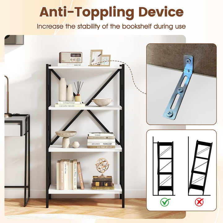 Giantex Modern Bookcase with Heavy-Duty Metal Frame (1/2)