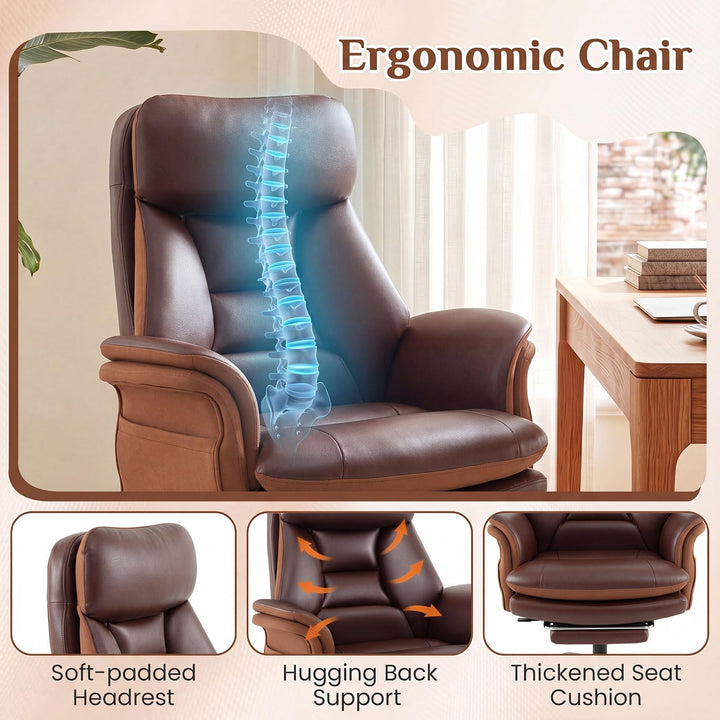 Giantex Big &amp; Tall Office Chair with Adjustable Armrest
