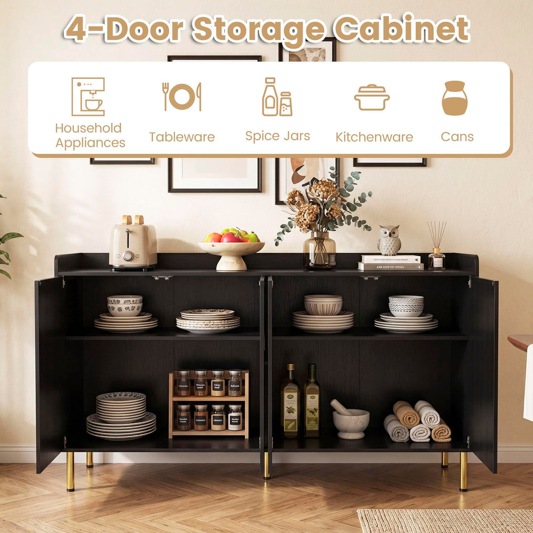 Giantex 55" Modern Buffet Cabinet with 4 Doors