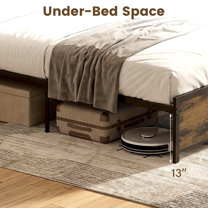 Giantex King Size Bed Frame with Storage Headboard