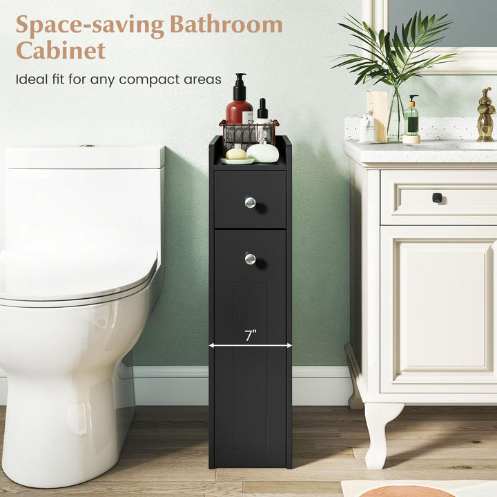 Giantex Slim Bathroom Storage Cabinet for Living Room