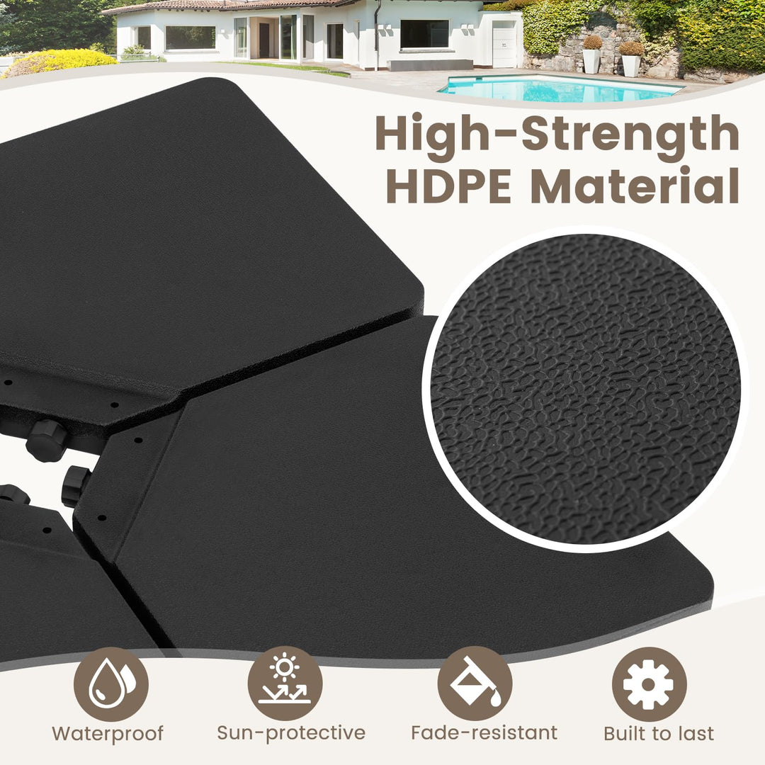 Giantex 225 lbs Fillable Patio Offset Umbrella Base