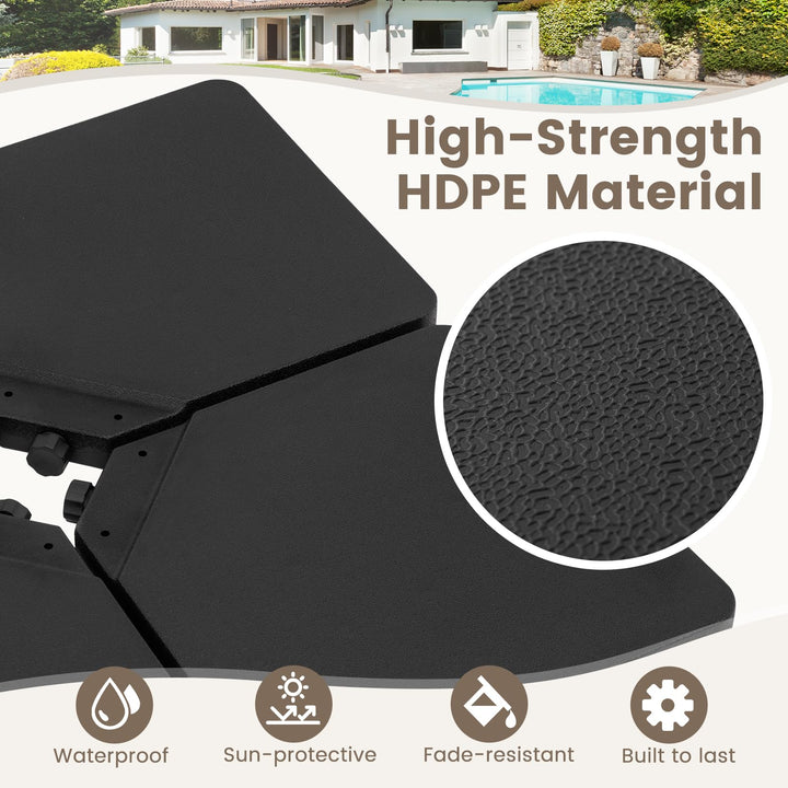 Giantex 225 lbs Fillable Patio Offset Umbrella Base