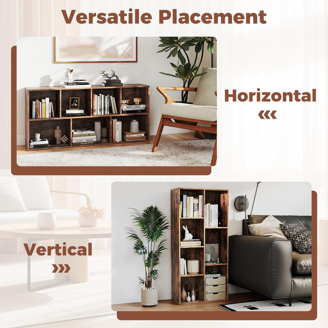 Giantex Floor Standing Open Bookshelf w/Storage Shelves
