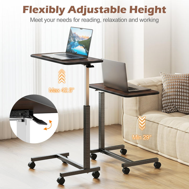 Giantex Overbed Table with Lockable Rolling Wheels