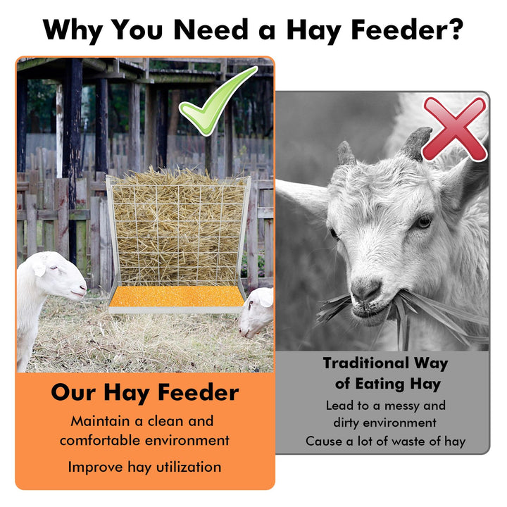 Giantex Hay Feeder for Goats - 28&