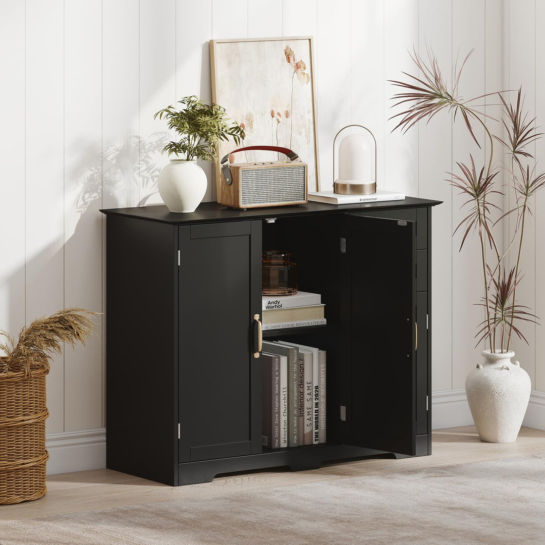 Giantex 40 Inch Modern Kitchen Sideboard Buffet Cabinet with 2 Drawers and Adjustable Shelf