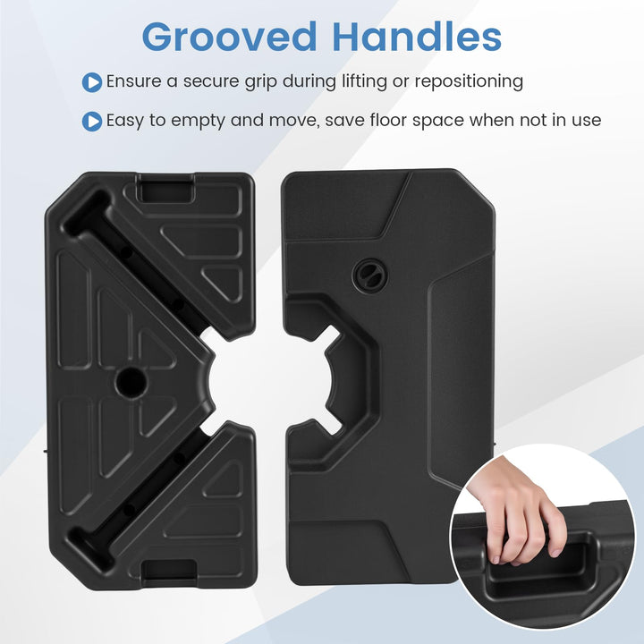 Giantex 2-Piece Fillable Cantilever Umbrella Base(274 lbs)