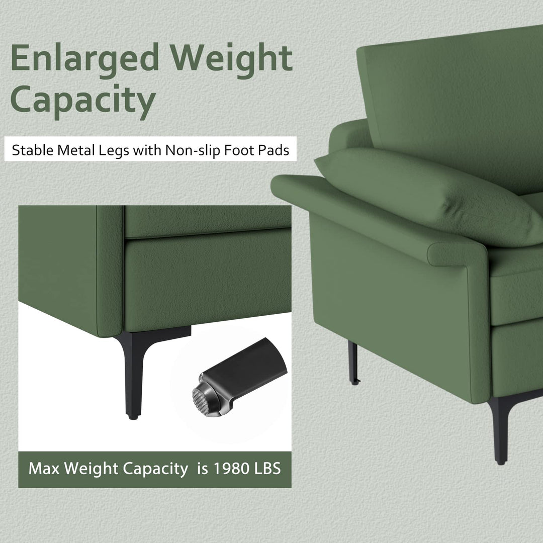 Giantex 3-Seat Sectional Sofa Couch, 100.5" L Convertible Sleeper with USB Port &amp; Outlet