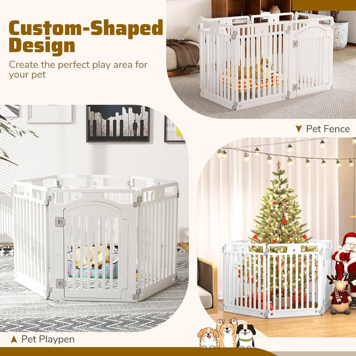 Giantex 6/12 Panel Dog Playpen 32&