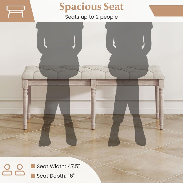 Giantex 47.5-inches Upholstered Dining Bench