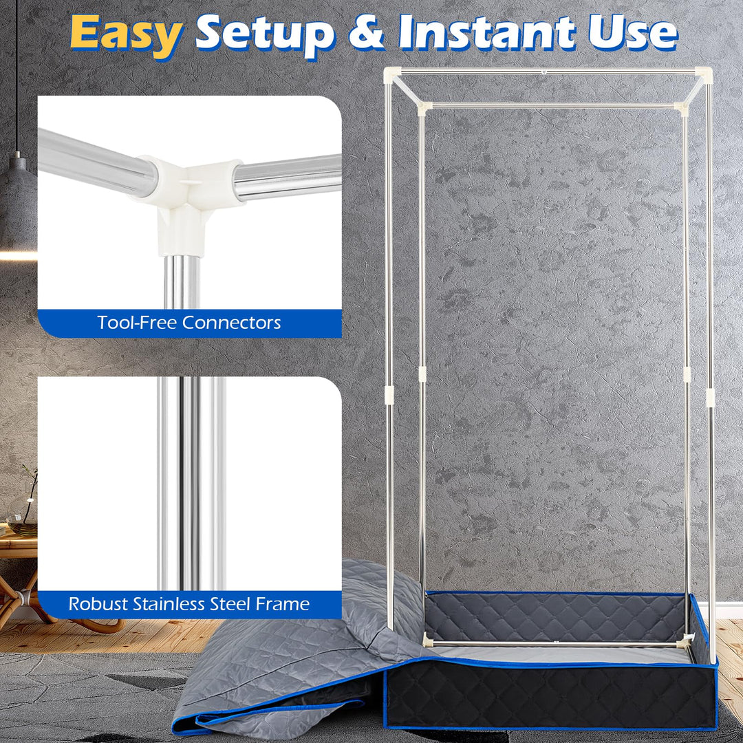 Giantex Portable Steam Sauna Box Full Body Sauna Tent(35" x 35" x 71")