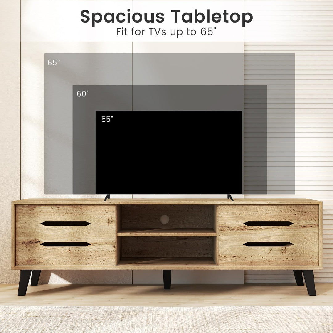 Giantex Mid Century Modern TV Stand for 55-65 Inch TV