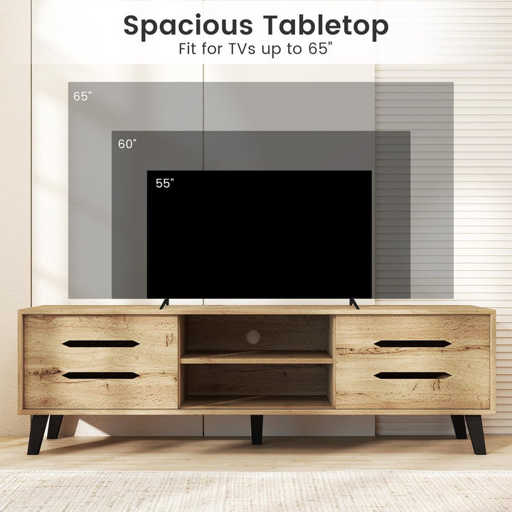 Giantex Mid Century Modern TV Stand for 55-65 Inch TV
