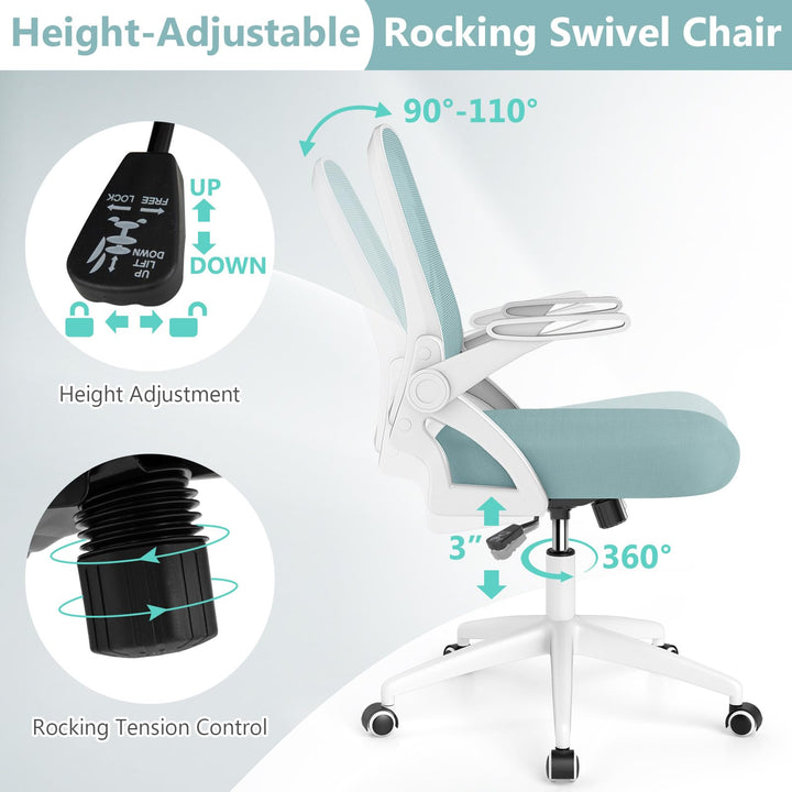 Giantex Ergonomic Desk Chair with Flip-up Arms &amp; Lumbar Support