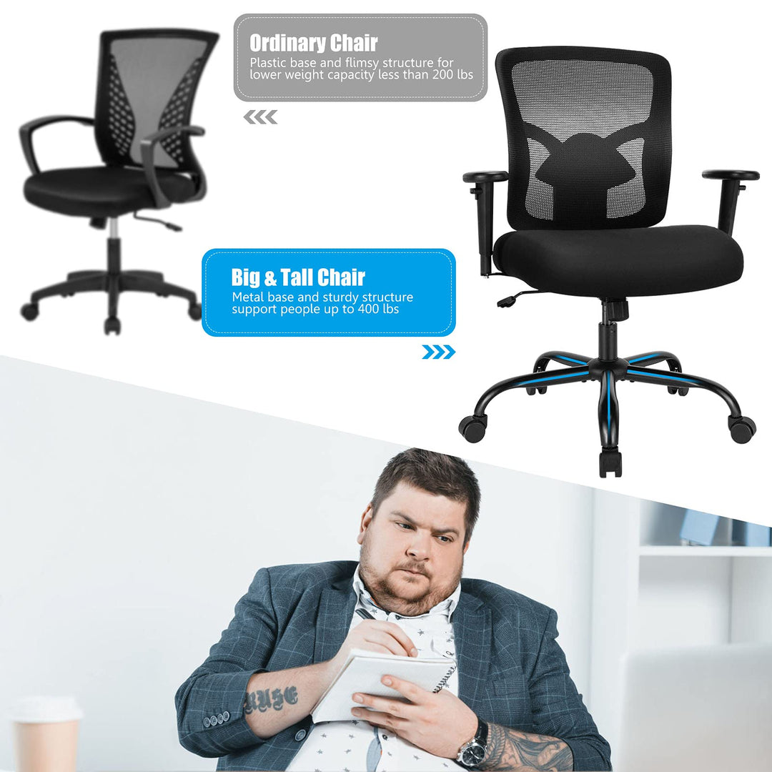 Giantex 400LBS Mesh Big and Tall Office Chair Swivel Task Chair