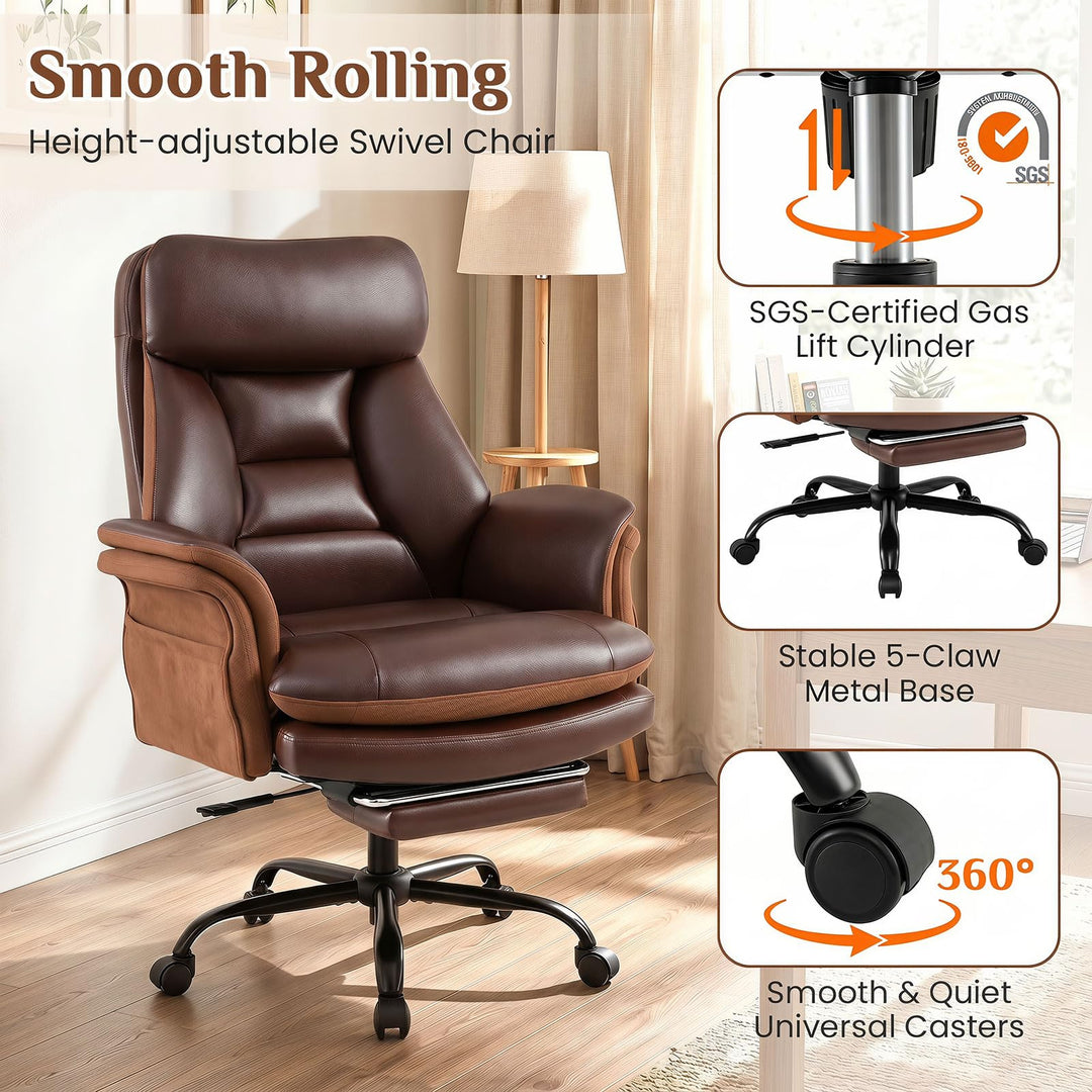 Giantex Big &amp; Tall Office Chair with Adjustable Armrest