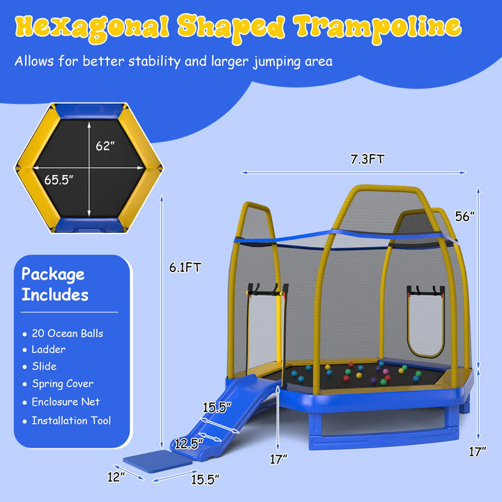 7 FT Trampoline for Kids - Giantex