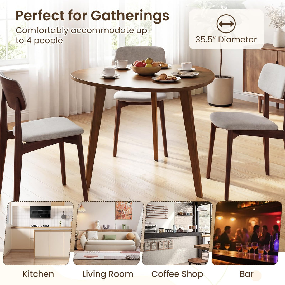 Giantex 35.5-Inches Round Dining Table for 4