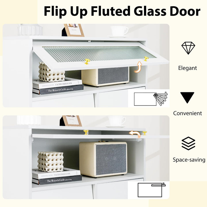 Giantex 3-Drawer Modern Storage Cabinet with 2 Doors