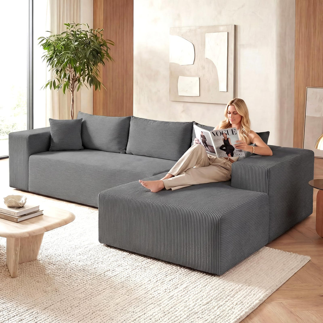 Giantex 110.5" Modular Sectional Sofa for Bedroom &amp; Living