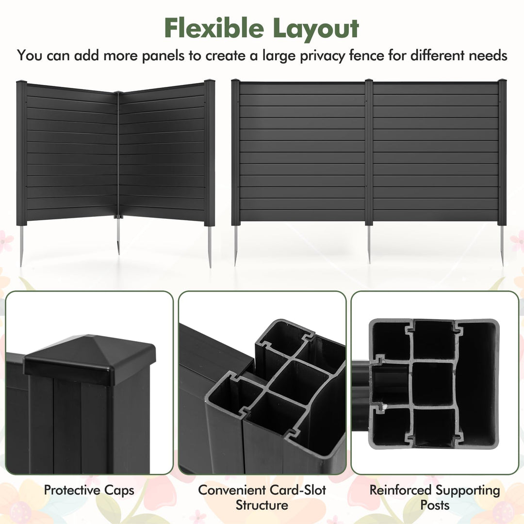 Giantex Air Conditioner Fence 2 Panels - 48&
