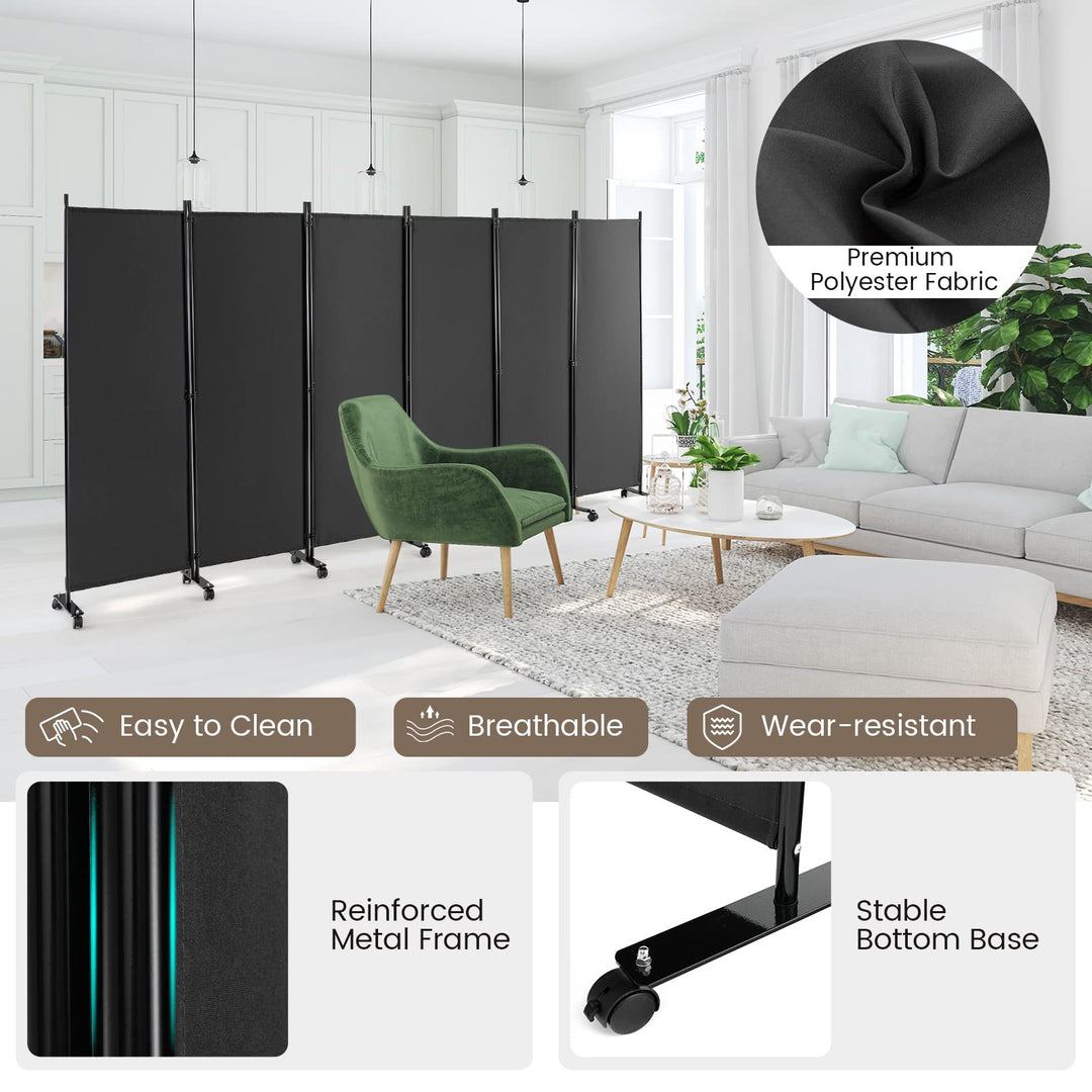 Giantex 6 Panel Room Divider, 132&