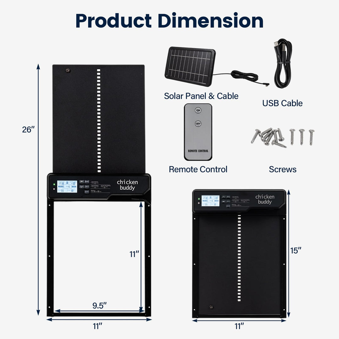 Giantex Aluminum Auto Chicken Coop Door Solar Powered with Light Sensor &amp; Timer
