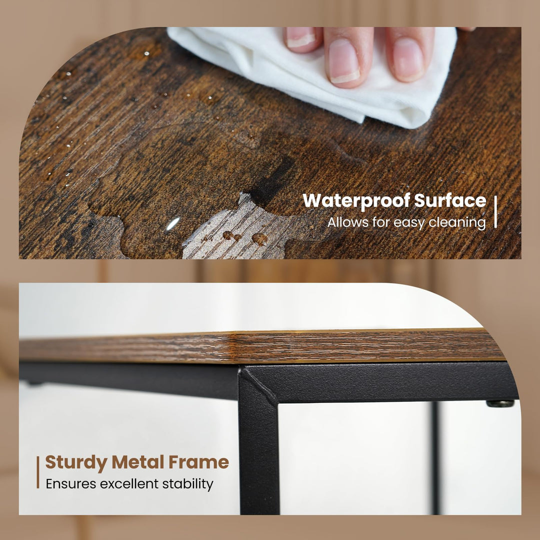 Giantex Corner Printer Stand 3-Tier Corner Shelf with Charging Station and Metal Frame