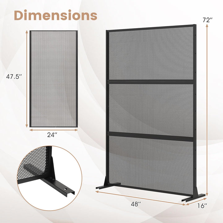 Giantex Metal Privacy Screen with Expansion Bolts and Connection Screws