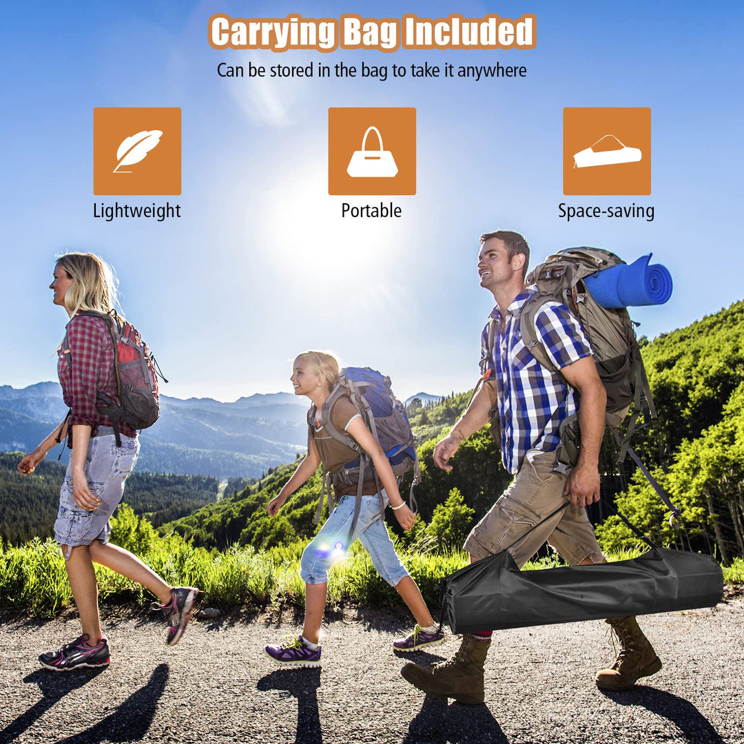 Giantex Portable Camping Table, Folding Picnic Table with Carrying Bag &amp; Roll-up Tabletop