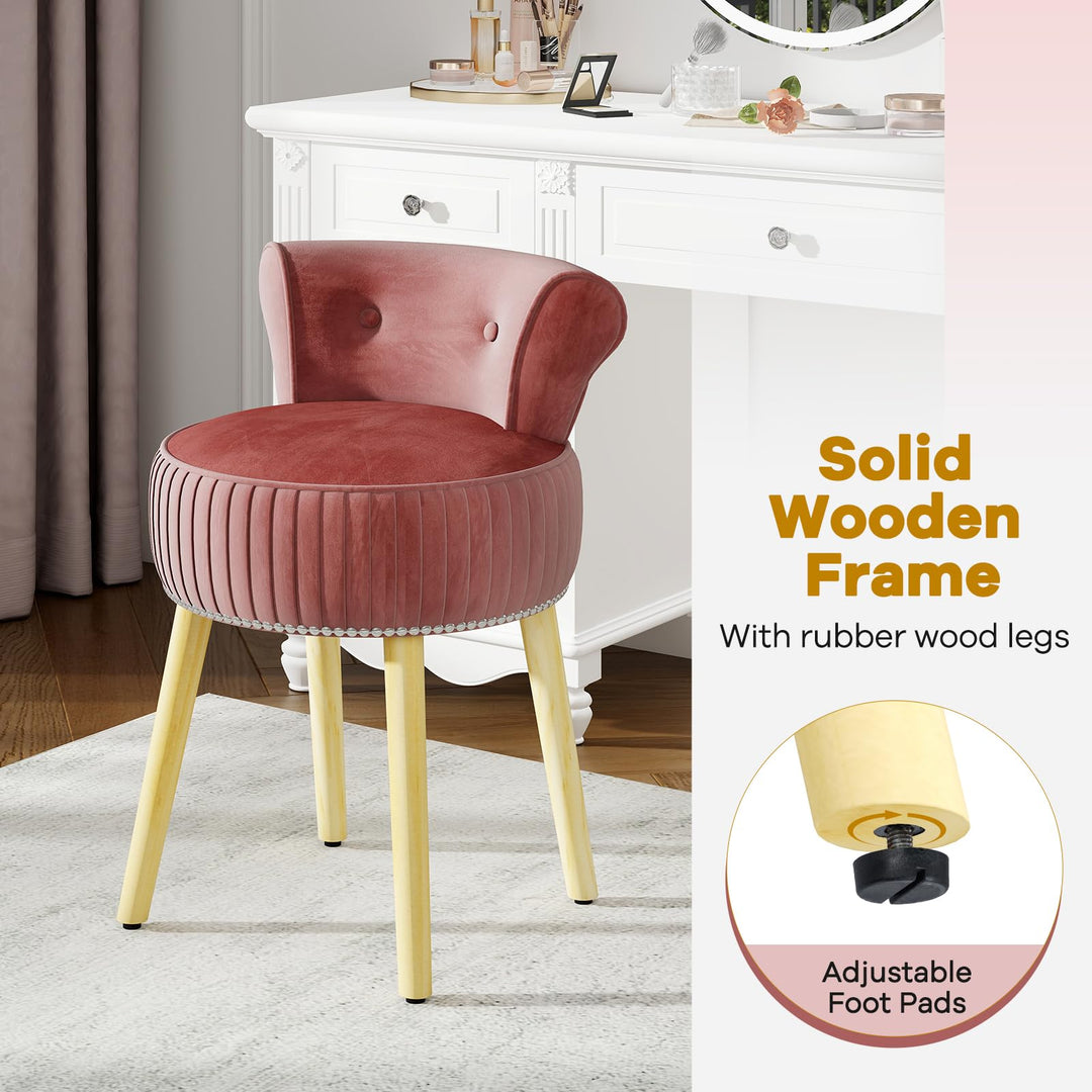 HARMAID Velvet Vanity Chair for Bedroom