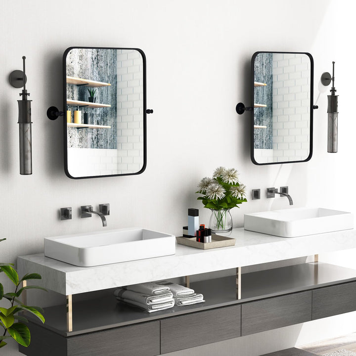CHARMAID Pivot Mirror for Bathroom - 30&