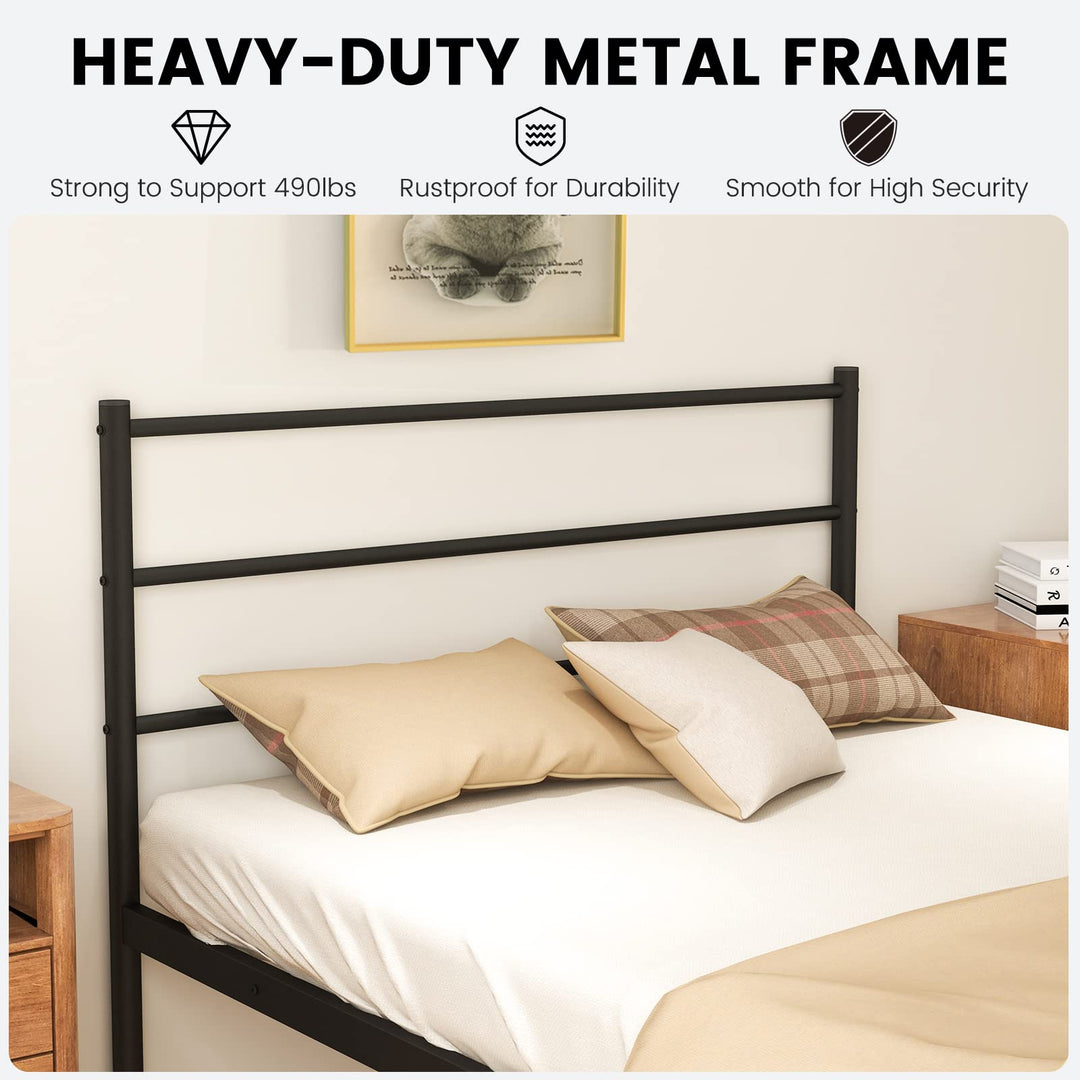 Giantex Twin Size Metal Bed Frame with Headboard &amp; Footboard, 13.5 Inch Platform Bed Frame