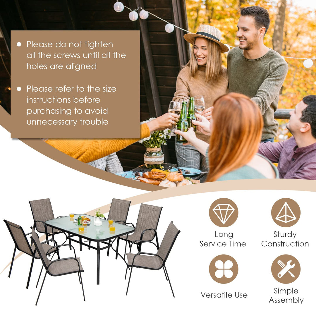 Giantex Patio Dining Table for for 4-6 Person