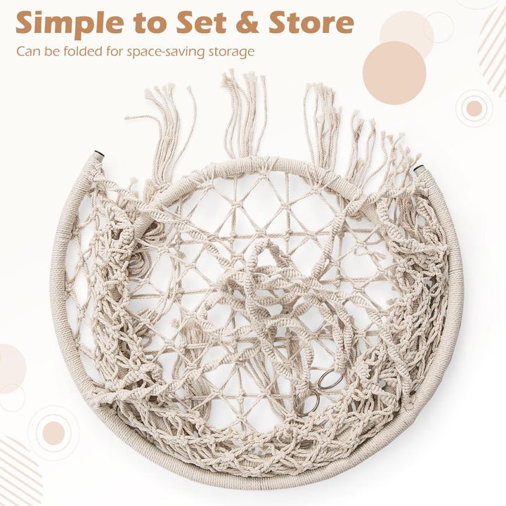 Giantex Hammock Chair | Macrame Swing Chair with Tassels