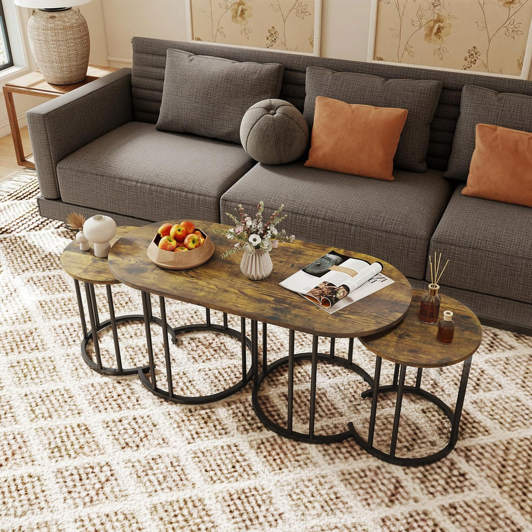Giantex Nesting Coffee Table Set of 3