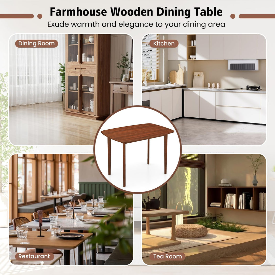 Giantex 43" x 31" Dining Table with Rubber Wood Legs